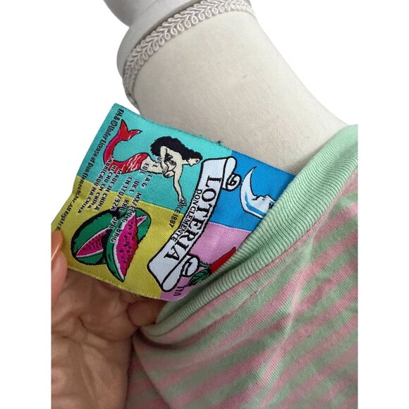 F21 Loteria El Camaron Striped T Shirt Size Large - Picture 4 of 7
